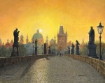 Misty Dawn on Charles Bridge, Prague